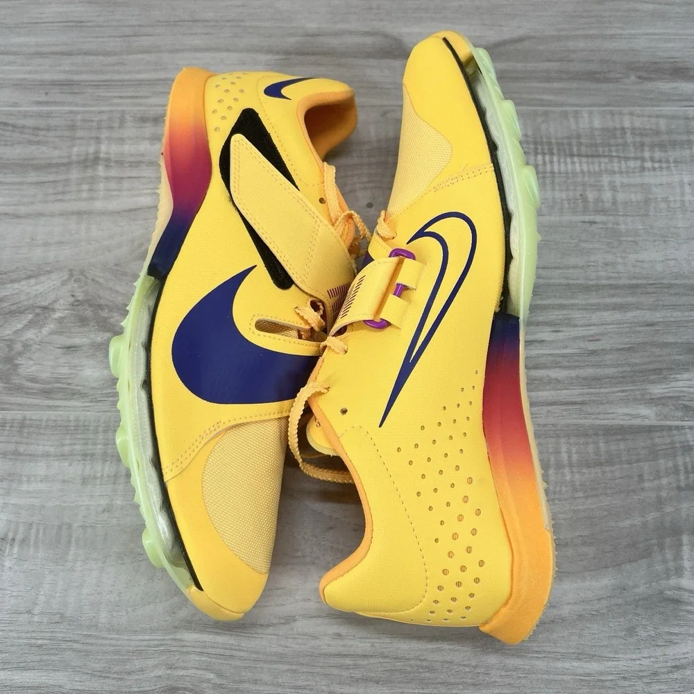 NEW Nike Air Zoom LJ Elite Long Jump Yellow Track Shoes nby FZ9326-800 Men's 10